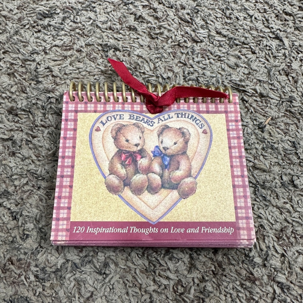 Love Bears All Things 120 Inspirational Thoughts Book Zondervan Teddy Bear Gift